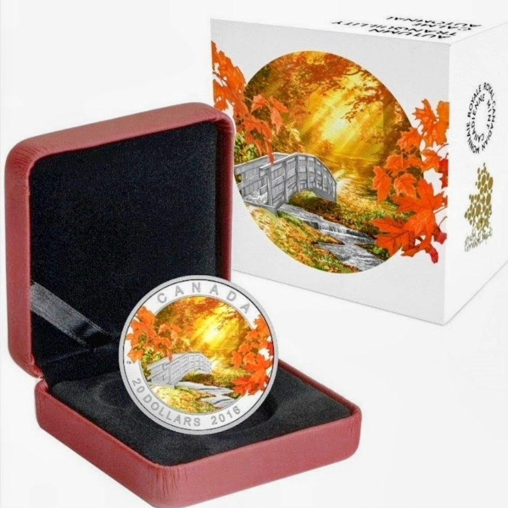 Canada 20 Dollars 2016 Coin with Autumn Design